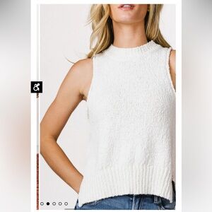 Theory Open Stitch Knit Tank with Side Slits